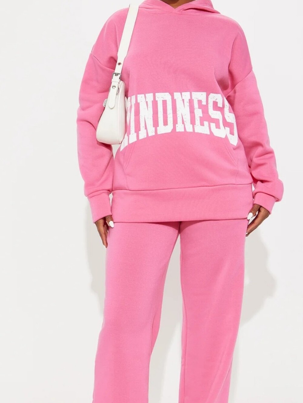 Pink 'KINDNESS' Hoodie & Sweatpants Set